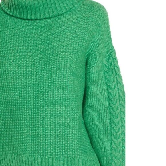 SOMETHING NAVY Turtleneck Sweater Green Women’s Size Large - Picture 4 of 10